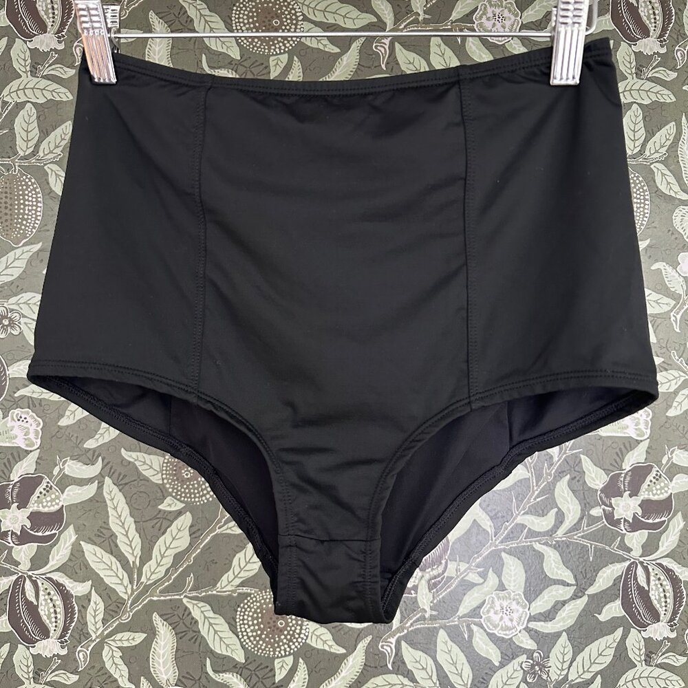 SOLD - J.Crew High-waisted bikini bottom in Italian matte / SMALL / BLACK